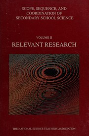 Front cover of Scope, sequence and coordination of secondary school science by Marcia K. Pearsall