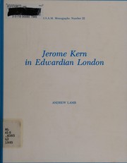 Front cover of Jerome Kern in Edwardian London by Andrew Lamb