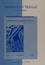Cover of Fund Corp Fin IM by Ross