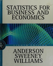 Front cover of Statistics for business and economics by David Ray Anderson