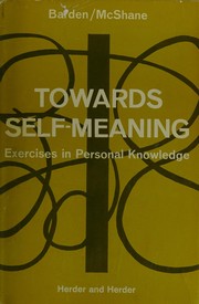 Cover of Towards self-meaning by Garrett Barden