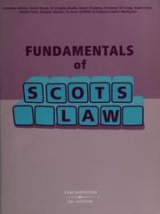 Cover of Fundamentals of Scots law by Christina Ashton