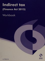 Front cover of Indirect tax (Finance Act 2015) by Jo Osborne
