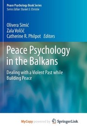 Front cover of Peace Psychology in the Balkans by Olivera Simić