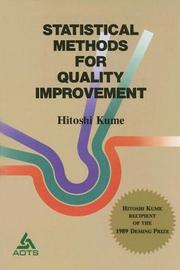 Cover of Statistical methods for quality improvement by Hitoshi Kume