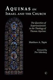Front cover of Aquinas on Israel and the church by Matthew A. Tapie