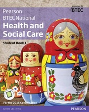 Front cover of BTEC National Health and Social Care Student Book 1 by Marilyn Billingham