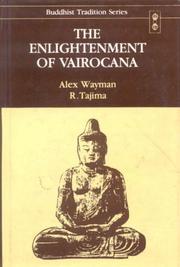 Front cover of The Enlightenment of Vairocana by Alex Wayman