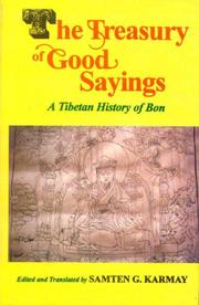 Front cover of Treasury of Good Sayings by Samten Gyaltsen Karmay