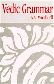 Cover of Vedic Grammar by Arthur Anthony Macdonell