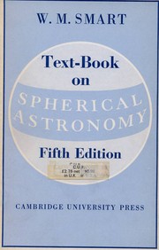 Cover of Textbook on Spherical Astronomy by W.M Smart