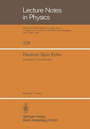 Cover of Neutron spin echo by F. Mezei