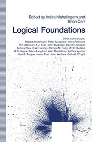 Cover of Logical foundations by Brian Carr