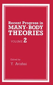 Front cover of Recent Progress in Many-Body Theories by Y. Avishai