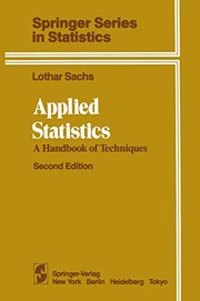 Cover of Applied Statistics by Lothar Sachs