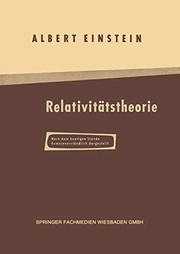 Front cover of Über die spezielle und die allgemeine Relativitätstheorie by Albert Einstein