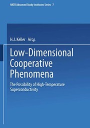 Cover of Low-Dimensional Cooperative Phenomena by H. J. Keller