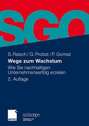 Front cover of Wege zum Wachstum by Sebastian Raisch