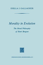 Cover of Morality in evolution by Idella J. Gallagher
