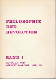 Cover of Philosophie und Revolution by Herbert Marcuse