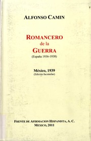 Front cover of Romancero de la guerra by Alfonso Camín