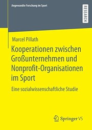 Front cover of Kooperationen zwischen Großunternehmen und Nonprofit-Organisationen im Sport by Marcel Pillath