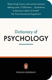 Cover of The Penguin dictionary of psychology by Arthur S. Reber