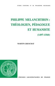 Cover of Philippe Melanchthon by Martin Greschat