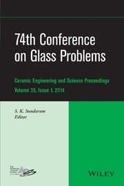 Front cover of 74th Conference on Glass Problems by S. K. Sundaram