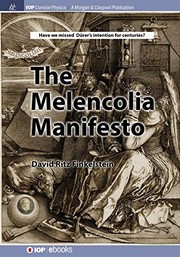 Front cover of The Melencolia Manifesto by David Finkelstein