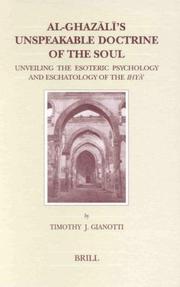 Cover of Al-Ghazali's Unspeakable Doctine of the Soul by Timothy J. Gianotti