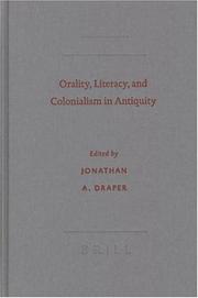 Cover of Orality, Literacy, and Colonialism in Antiquity (Society of Biblical Literature Semeia Studies) by Jonathan A. Draper
