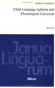 Front cover of Child language, aphasia and phonological universals by Roman Jakobson
