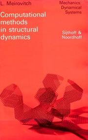 Cover of Computational methods in structural dynamics by Leonard Meirovitch