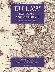 Front cover of EU Law by Paul Craig
