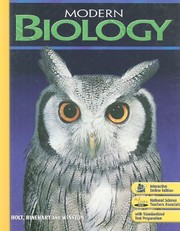 Cover of Modern Biology by RINEHART AND WINSTON HOLT