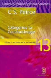 Front cover of C.S. Peirce by International Symposium on Peirce (1997 Louvain, Belgium)