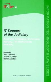 Front cover of IT Support of the Judiciary by Unknown