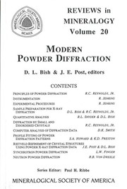 Front cover of Modern powder diffraction.  D.L. Bish and J.E. Post, editors by David L. Bish