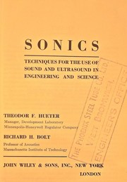 Cover of Sonics by Theodor F. Hueter