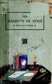 Cover of The Elements of Style by William Strunk, Jr.