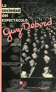Cover of La Société du spectacle by Guy Debord