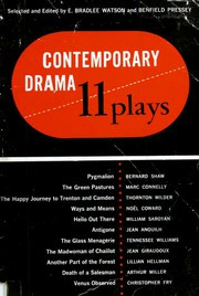 Front cover of Contemporary Drama. Eleven Plays. American - English - European by Ernest Bradlee Watson