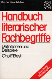 Front cover of Handbuch literarischer Fachbegriffe by Otto F. Best