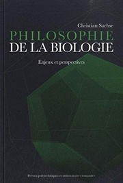 Front cover of Philosophie de la biologie by Christian Sachse