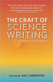 Front cover of Craft of Science Writing by Siri Carpenter