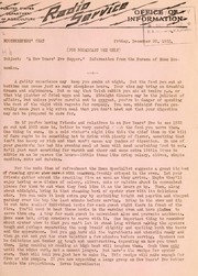 Cover of A New Years' Eve supper by United States. Department of Agriculture. Radio Service