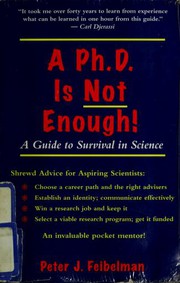 Cover of A Ph.D. is not enough by Peter J. Feibelman