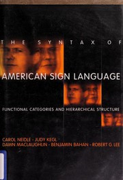 Front cover of The syntax of American Sign Language by Carol Jan Neidle