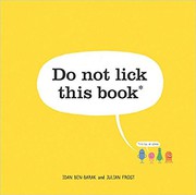 Cover of Do Not Lick This Book by Idan Ben-Barak